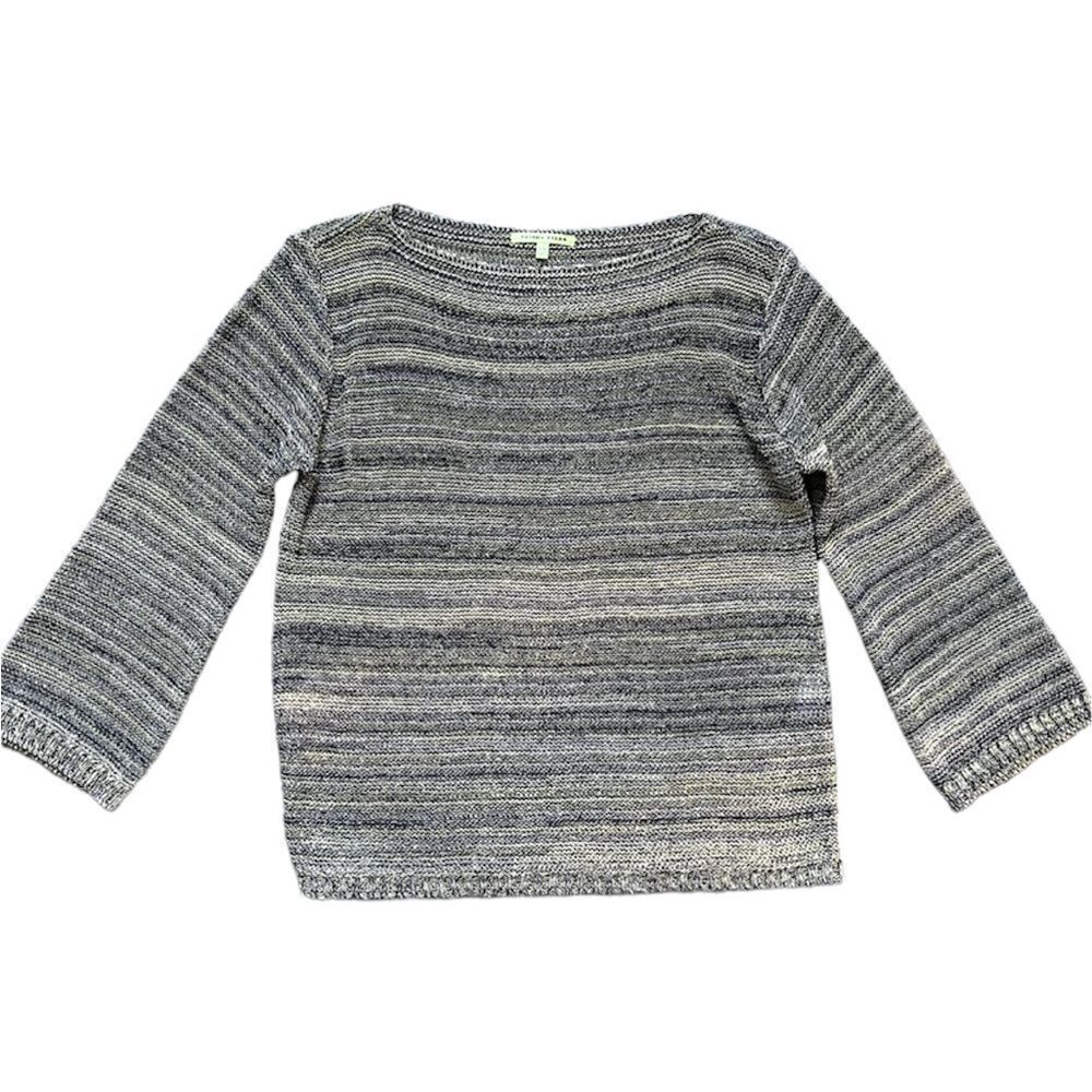 Trisha Tyler Striped Boatneck 3/4 Sleeve Sweater Women’s Size Small Medium